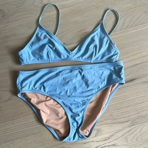 J.Crew sz XL light blue high waisted  bikini